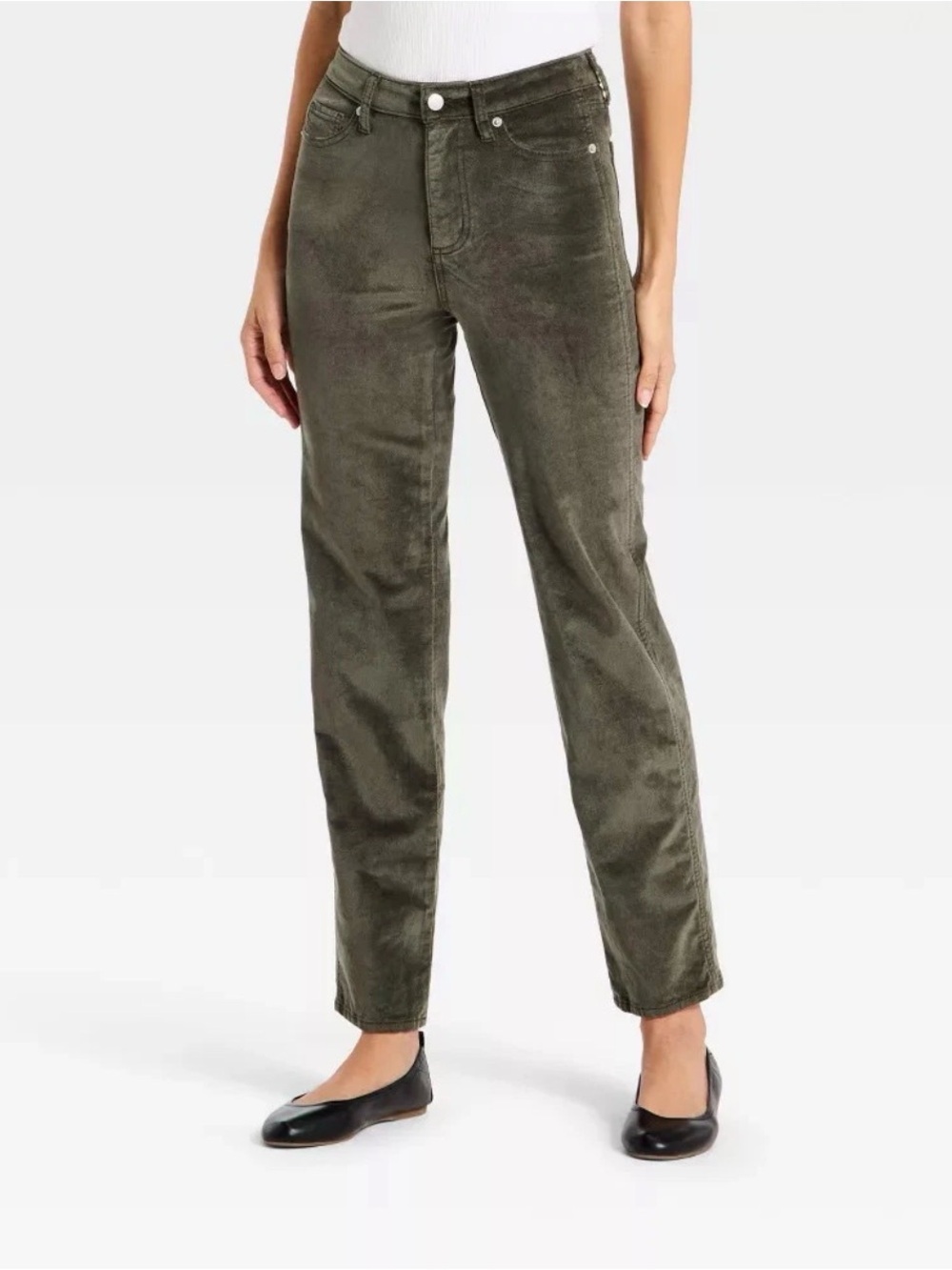 Gray Velvet Straight Leg Pants Size 4 *NEW
